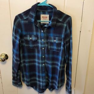 Mossimo, size medium blue plaid shirt